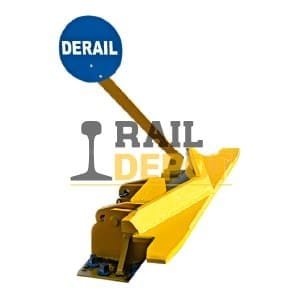 Descarrilador abatible de dos vías para locomotoras